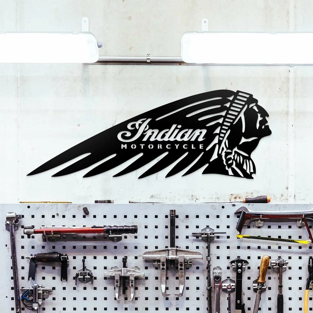 DUBLEZ | Fa logó a falra - Indian Motorcycle | Fali kép