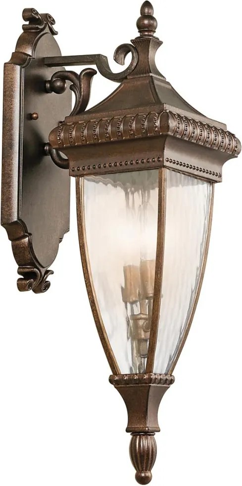 ELSTEAD KL-VENETIAN2-M VENETIAN RAIN Klasszikus Kültéri Fali Lámpa Barna, Átlátszó E14 IP44