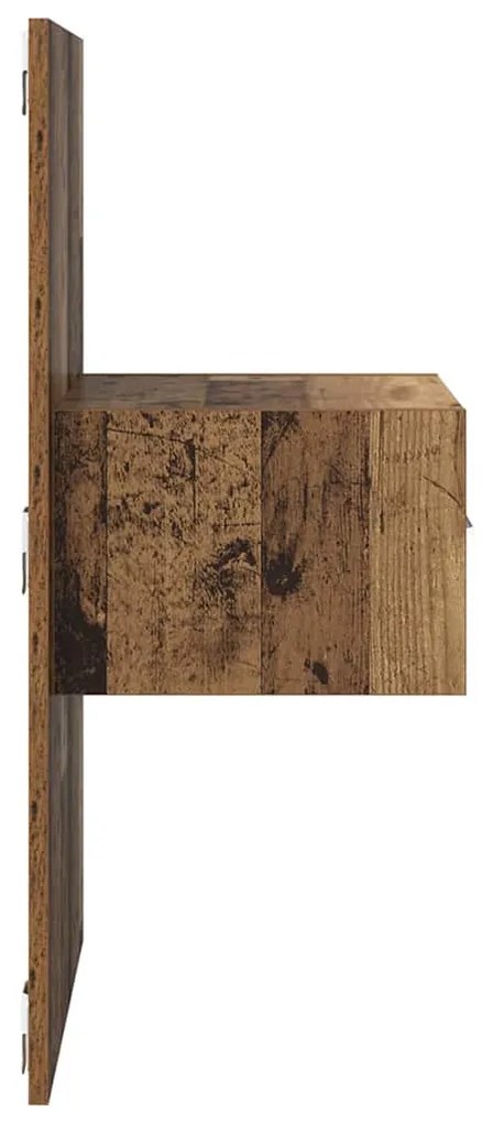 Ágyat tartó szekrény 2 pcs Régi fa 48.5 x 32.5 x 80 cm Faanyag