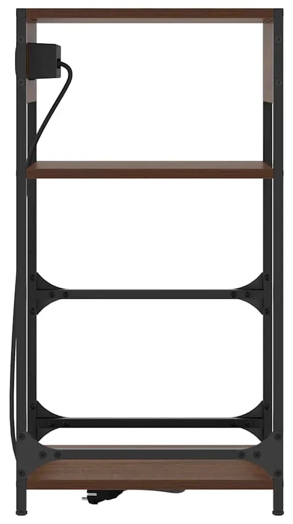 Éjjeliszekrény fiókkal barna tölgy 40 x 27 x 76 cm Faanyag