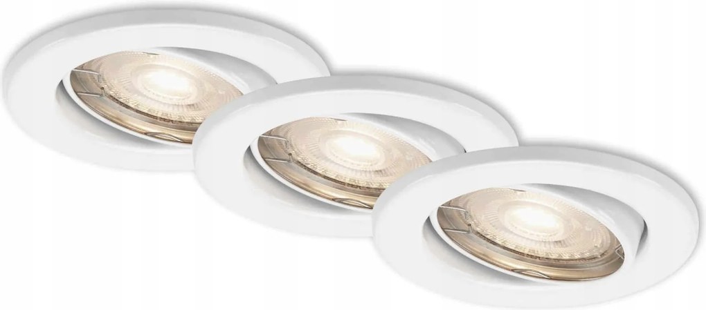 Briloner 3 db-os Led süllyesztett lámpa 8,6 cm 5W fehér dönthető Bri 7147-036