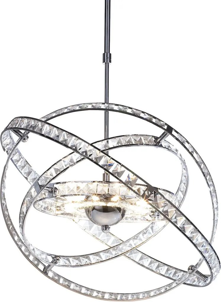 DAR LIGHTING ETE2350 ETERNITY Kristály Függesztett Lámpa Csiszolt Króm G4 IP20