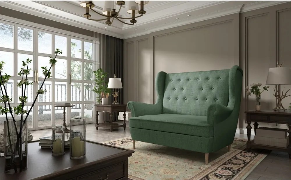 Zöld kanapé 150 cm Aros – ELTAP