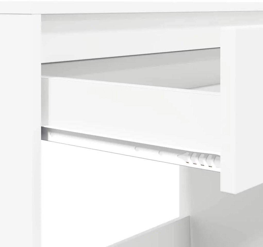 vidaXL Asztal fiókkal tárolóval Fehér 100 x 50 x 78 cm Faanyag