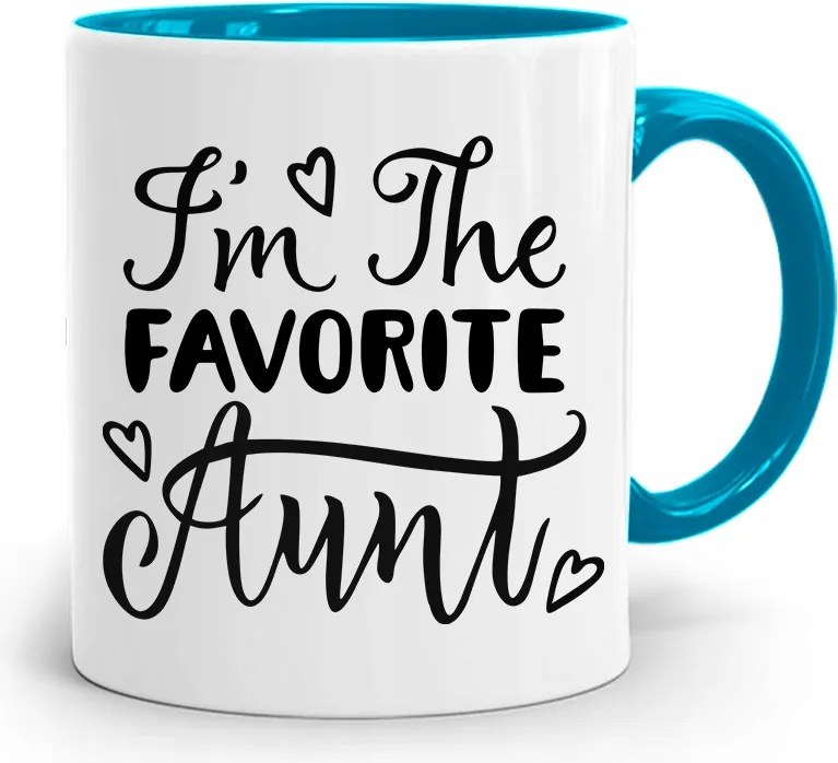 Kék Bögre Ajándék Favortie Aunt Néninek, fényképes nyomattal