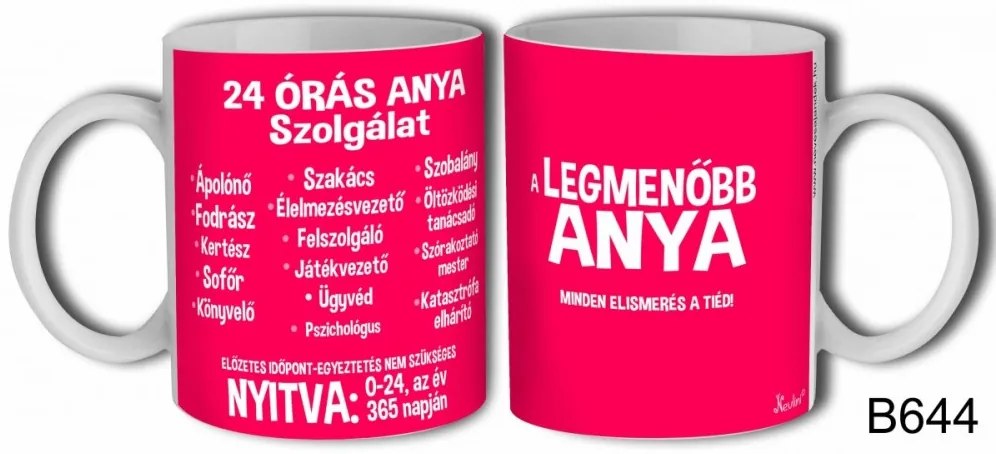 Bögre Legmenőbb Anya 3 dl