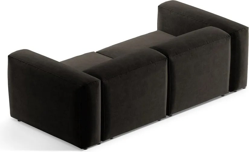 Fekete kanapé 224 cm Bergamo – Cosmopolitan Design