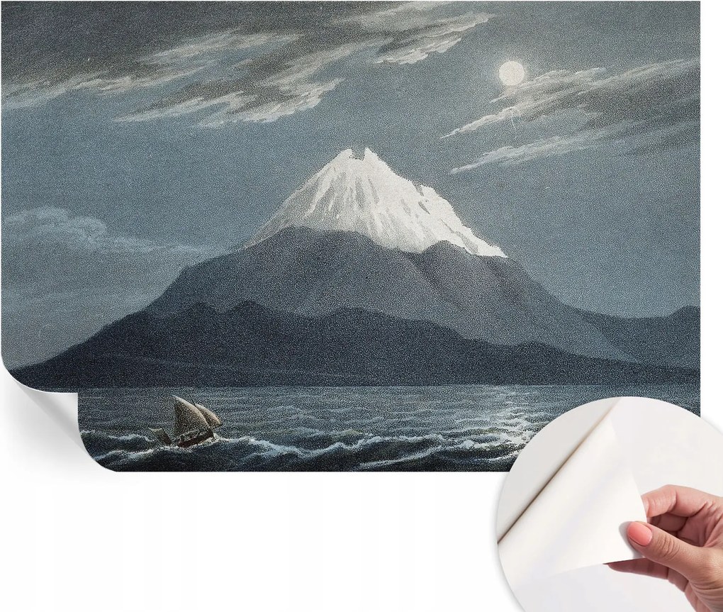 Öntapadós Dekoratív Fotótapéta Hálószobába Holdfényes éjszaka 104x70 cm