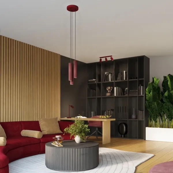 Brilagi - LED fali spotlámpa CRESTO 1xGU10/10W/230V bordó