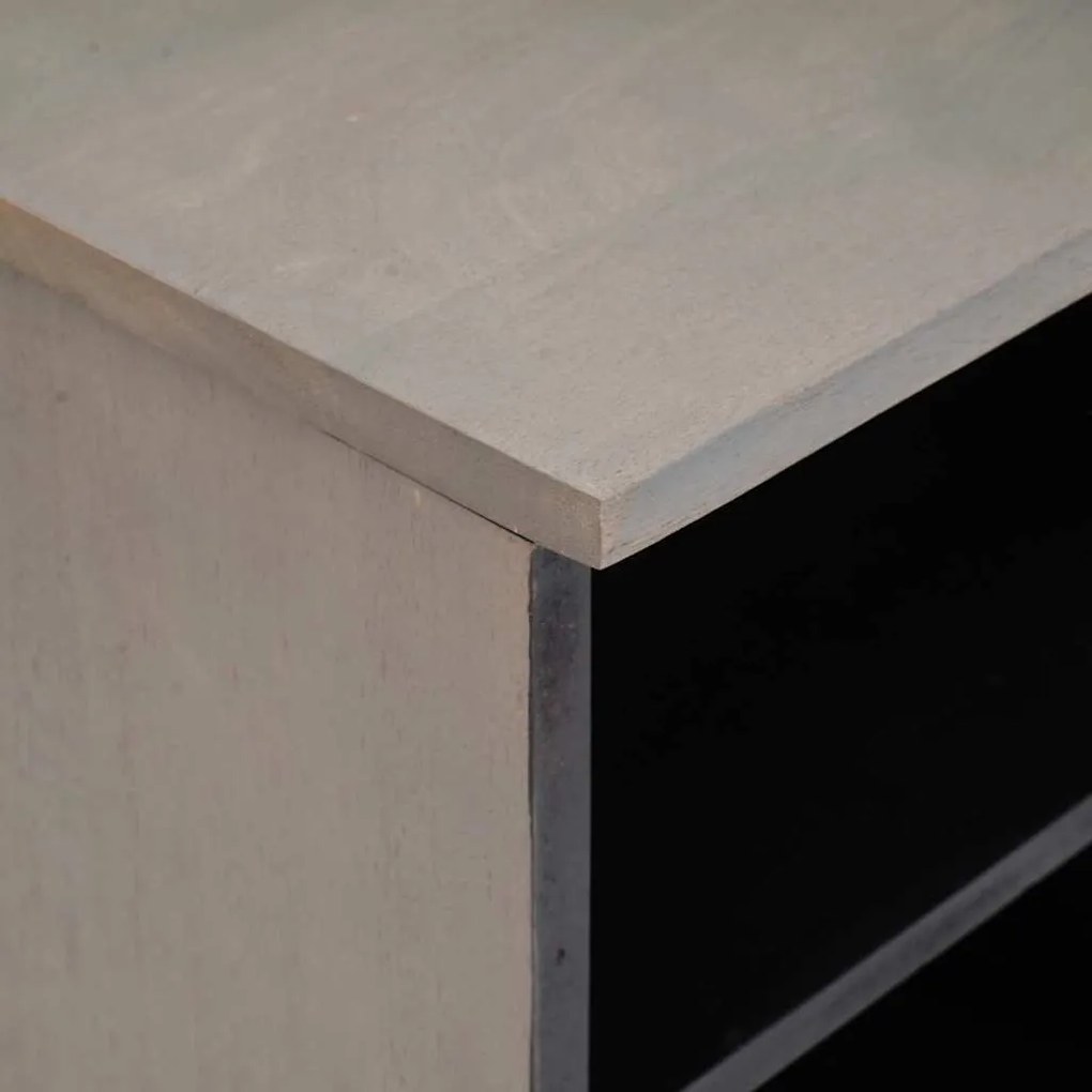 TV szekrény Szürke és Arany 100 x 33.5 x 46 cm Tömör mangófa