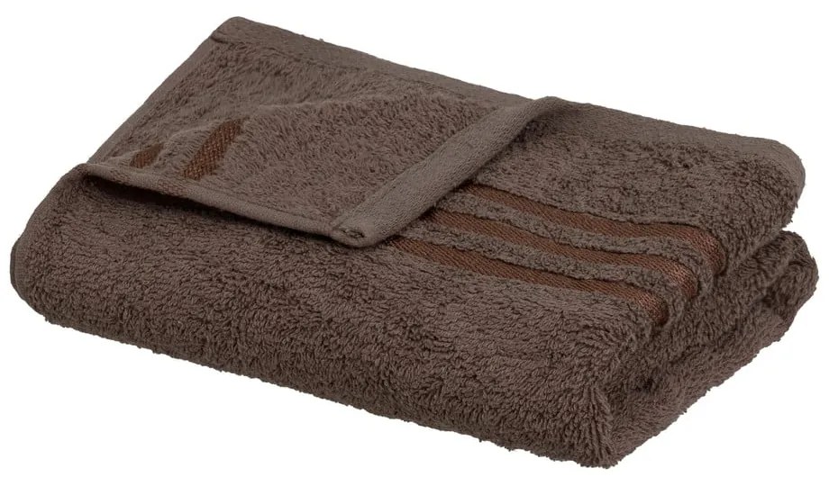 Barna frottír pamut törölköző 50x100 cm Simple – Casa Selección
