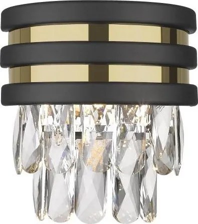 Zuma Line W0525-01A-P7D7 - NAICA fali lámpa 1xG9/42W/230V fekete/arany