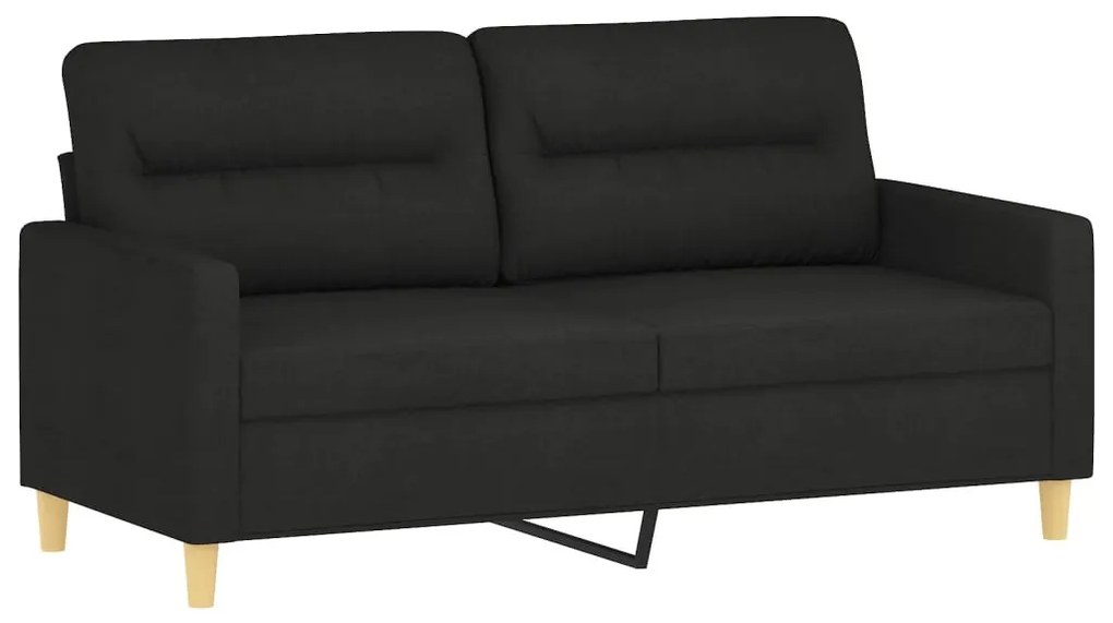 vidaXL kétszemélyes fekete szövetkanapé 140 cm