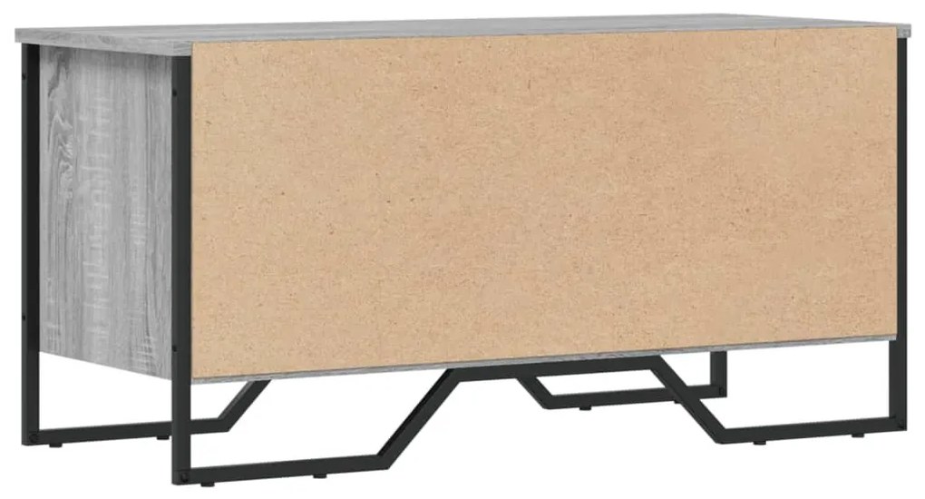 szürke sonoma színű szerelt fa cipőszekrény 90 x 38 x 45,5 cm