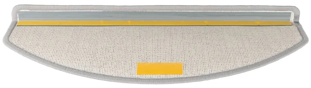 vidaXL 30 db világosszürke lépcsőszőnyeg 65x24x4 cm
