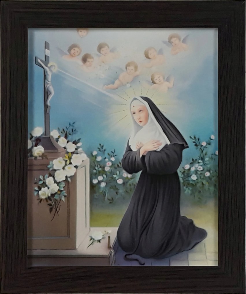 Vászonkép 30x25 Szent Rita Keret Wenge