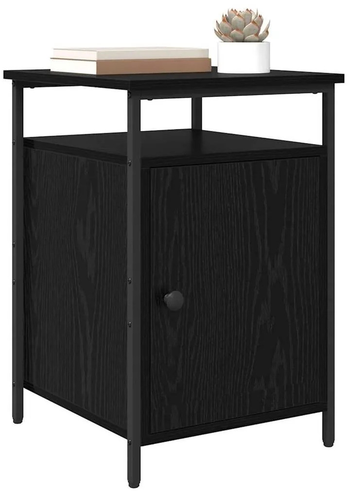 vidaXL Éjjeliszekrény 2 pcs Musta tammi 40 x 42 x 60 cm Faanyag