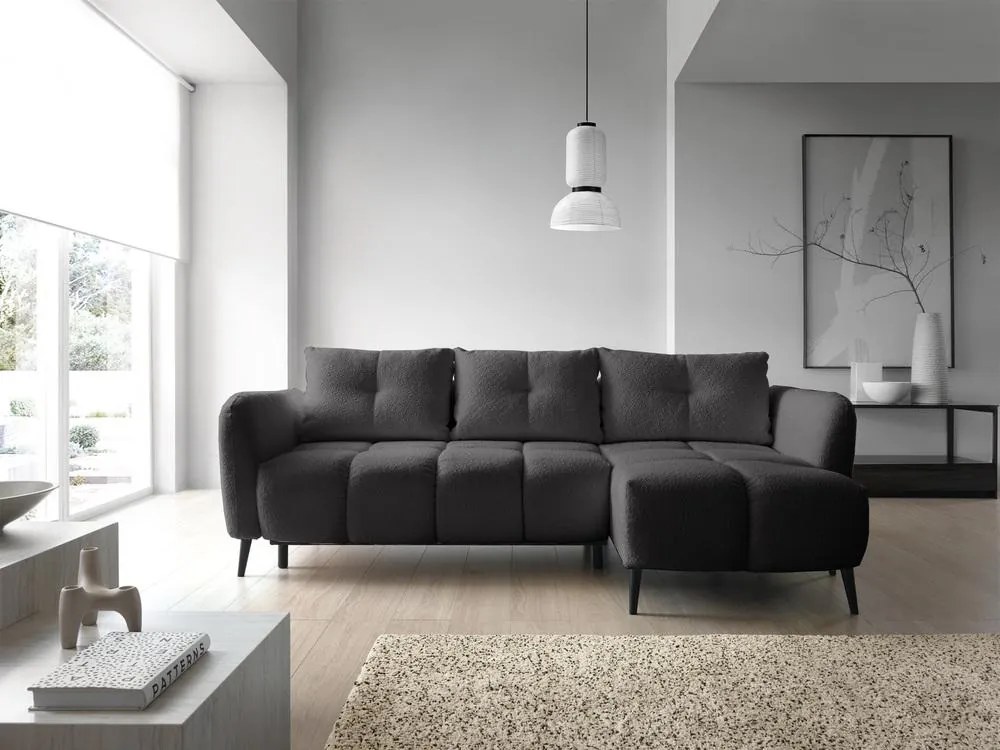 Sarokkanapé Odysea (J) (szürke + fekete) . 1100429