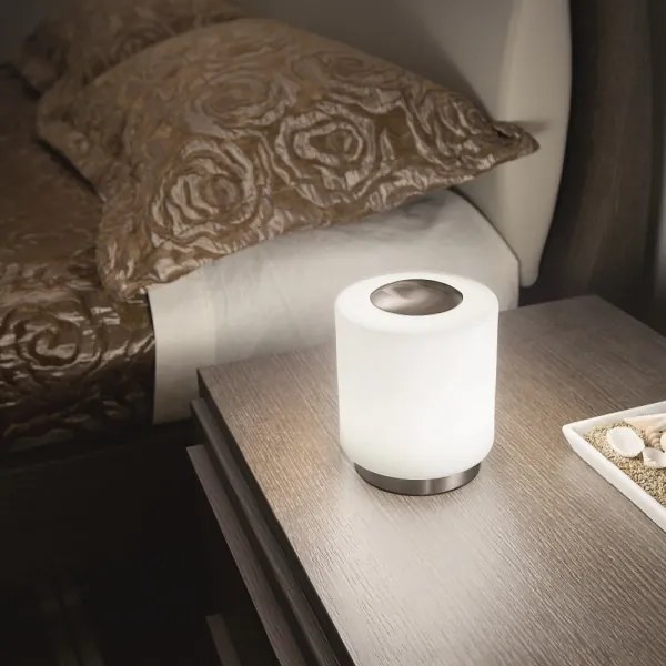 Fabas Luce 3257-30-178 - SIMI LED asztali lámpa, 8W, 230V, króm, dimmelhető