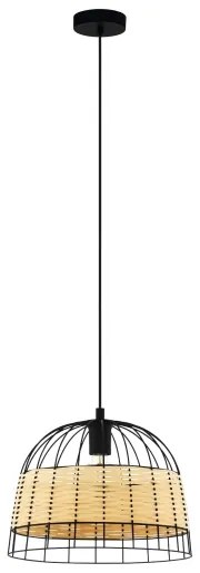 Eglo 55709 - Csillár zsinóron ANWICK 1xE27/40W/230V rattan