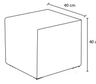 Puff CUBI 40x40 cm sötétbarna