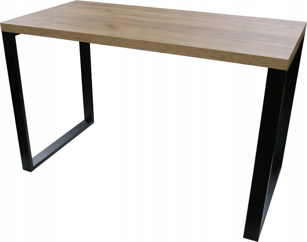 Konyhai Étkezőasztal Nagy Fekete Tölgy Loft 120X60x76 CM