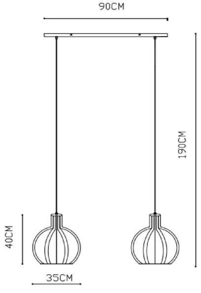 Lucide 73400/02/30 - Csillár zsinóron MIKAELA 2xE27/60W/230V fekete