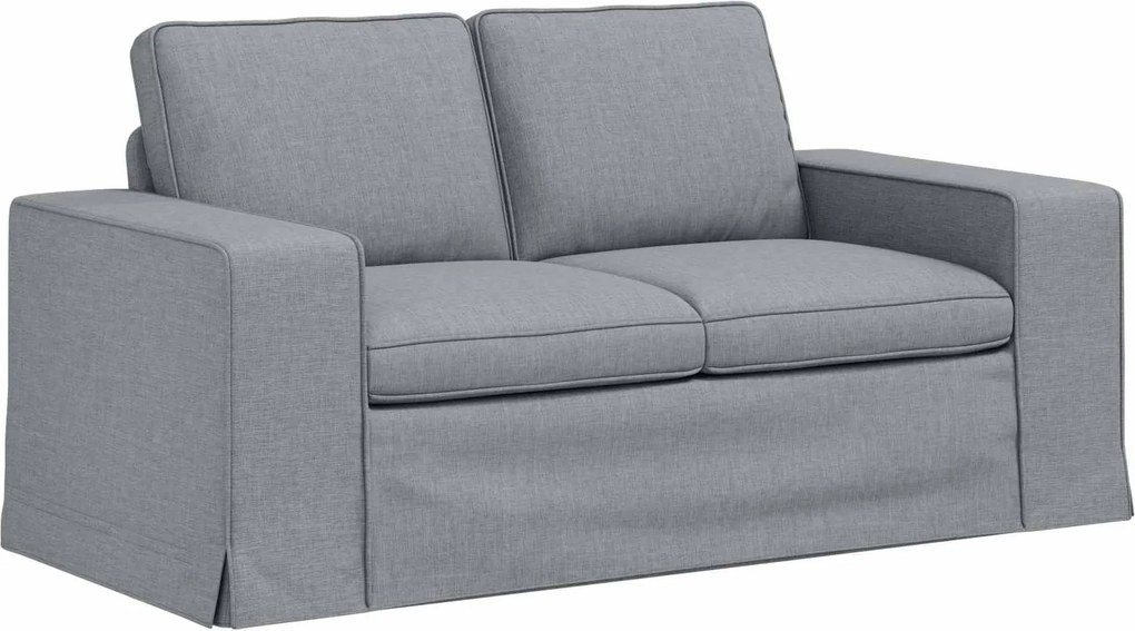 vidaXL Kanapé Világosszürke 162 x 80 x 82 cm szövet