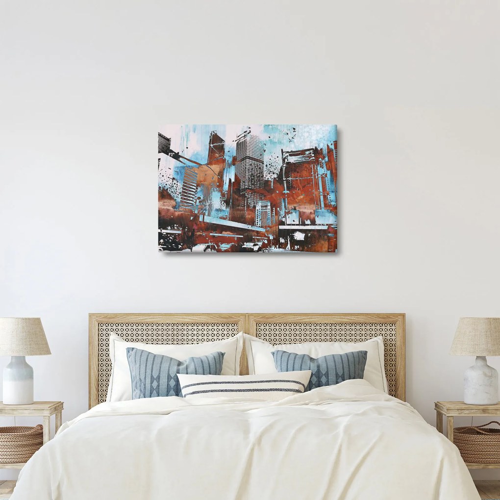 Kép - felhőkarcolók (70x50 cm)