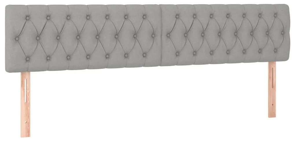 világosszürke szövet LED-es fejtámla 180x7x78/88 cm