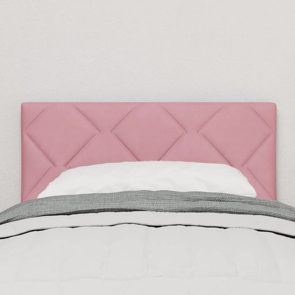Fejtámla Gyémánt Blokk Design Rózsaszín 80 cm Bársony