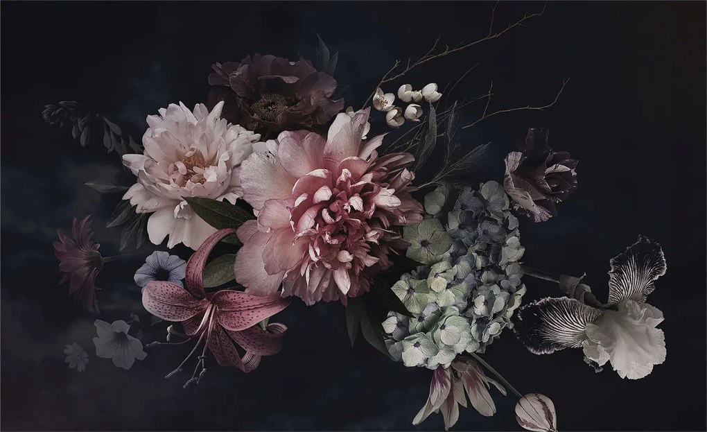 Fotótapéta Flizelin Szoba tapéta Virágos kompozíció 416x254 Ragasztó