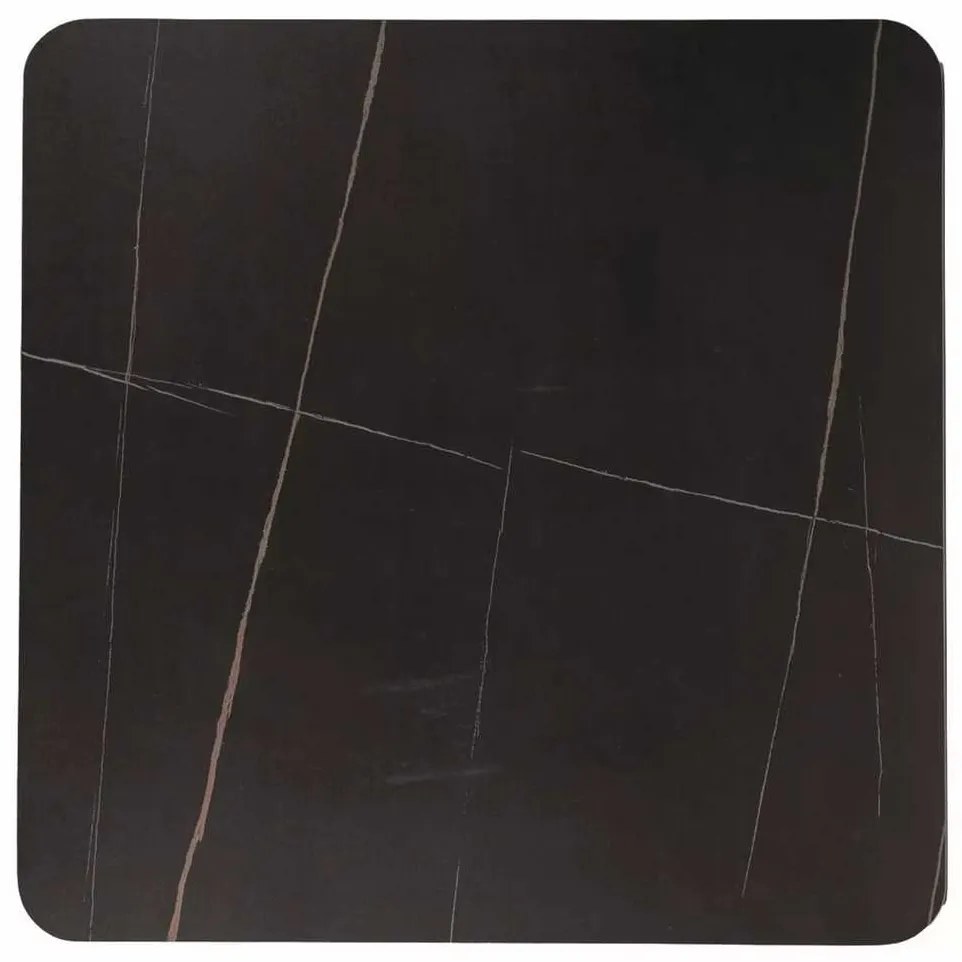 Espero étkezőasztal - négyzet, fekete márvány / fekete