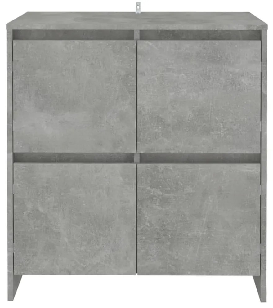 2 db betonszürke forgácslap tálalószekrény 70 x 41 x 75 cm