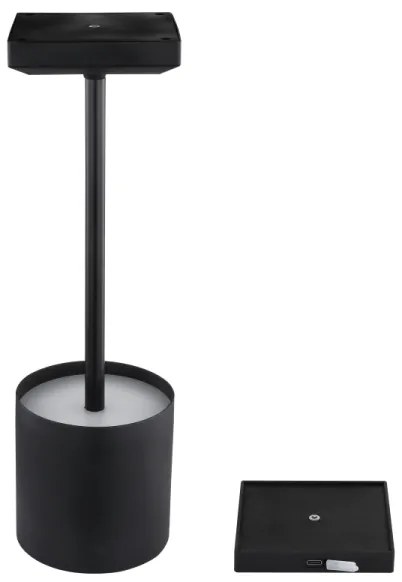 Globo 58487B - LED érintésvezérelt tölthető asztali lámpa DIXON 1,5W/5V 2200 mAh fekete
