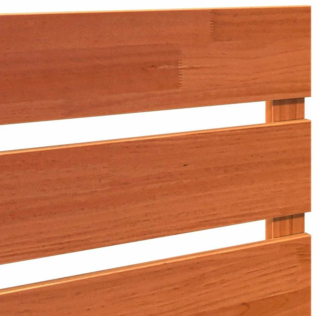 Fejtámla fejtámlával Viaszbarna 200.5 x 3 x 80 cm Tömör fenyőfa