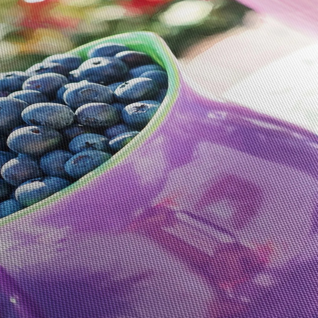 Kép - áfonyák a bögrében (70x50 cm)