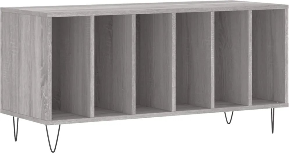 vidaXL szürke sonoma színű szerelt fa hanglemezszekrény 100x38x48 cm