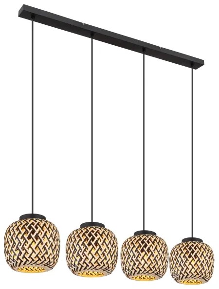 Globo 15766-4H - Csillár zsinóron COLLY 4xE27/15W/230V