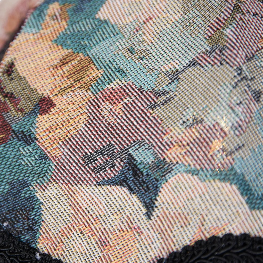 Függőlámpa fekete virágmintás búrával és fehér belsővel 31,5 cm 3-lámpás - Cava