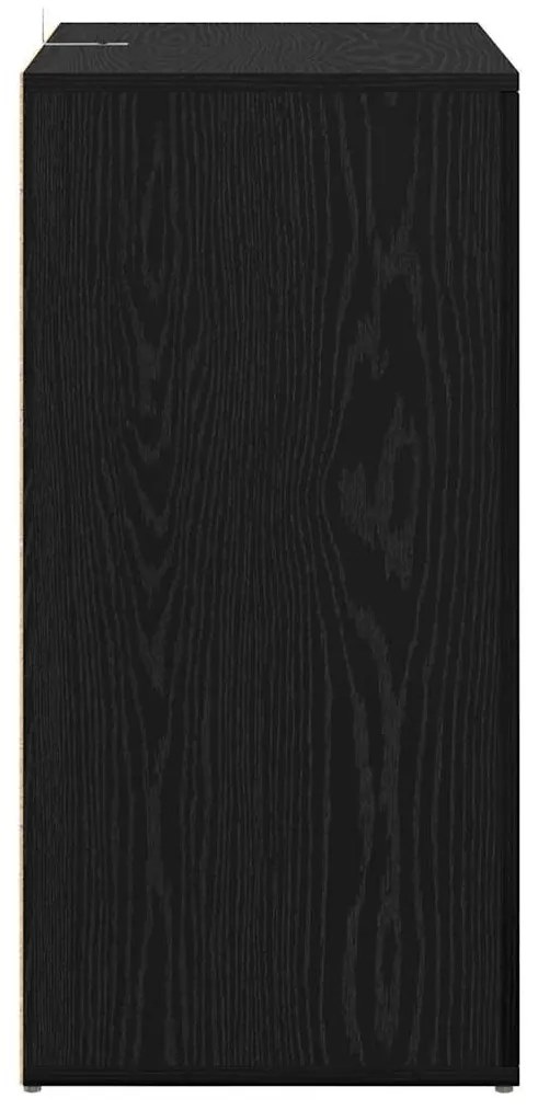 Széf fiókkal Fekete tölgy 59 x 39 x 80 cm Faanyag