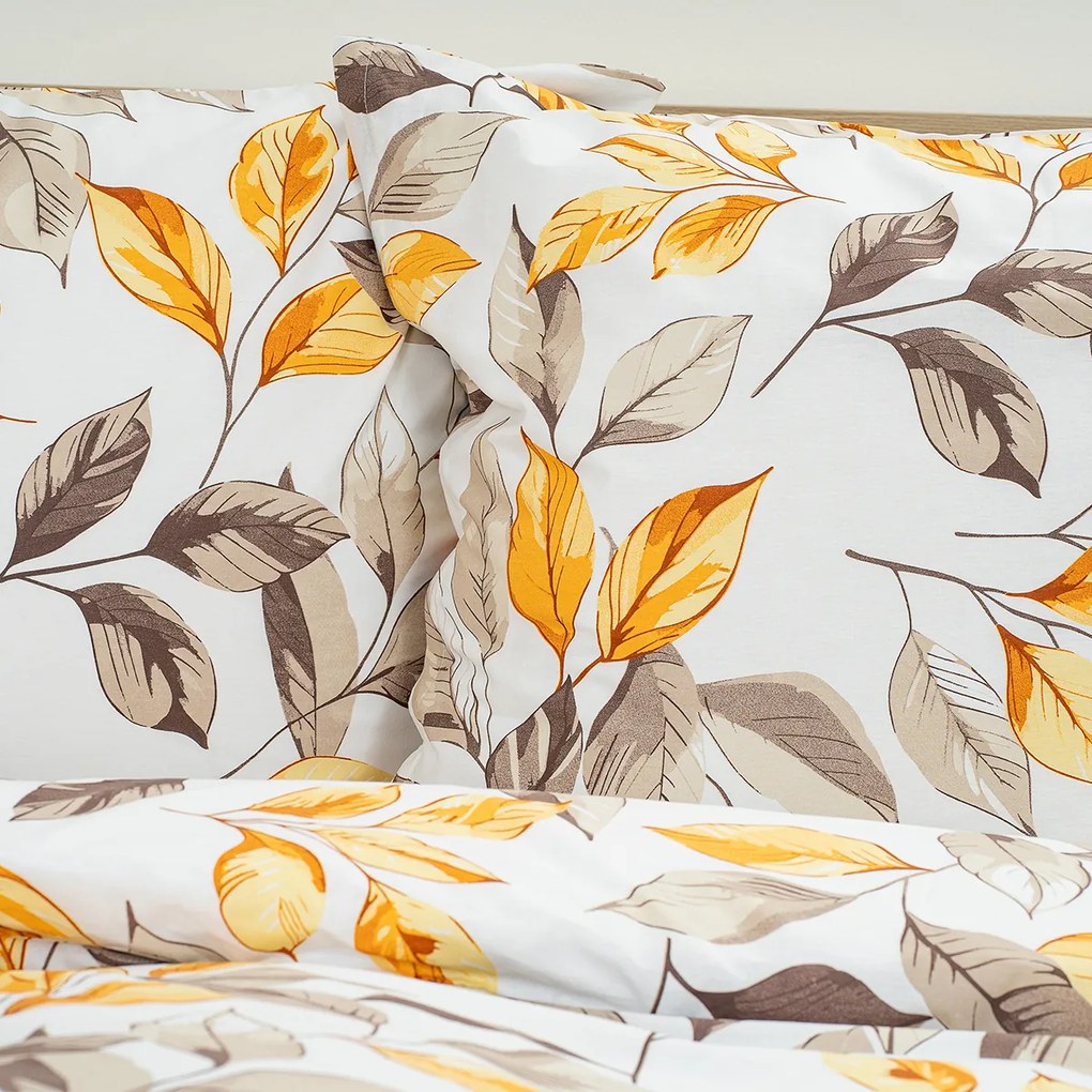 4Home Autumn Leaves pamut ágyneműhuzat, 140 x 200 cm, 70 x 90 cm
