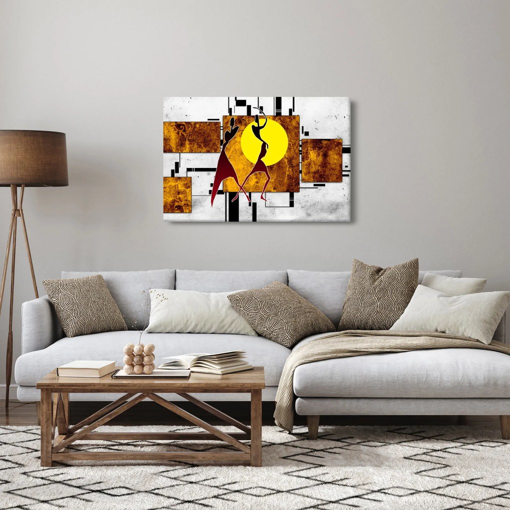 Egy őskori festmény képe (90x60 cm)