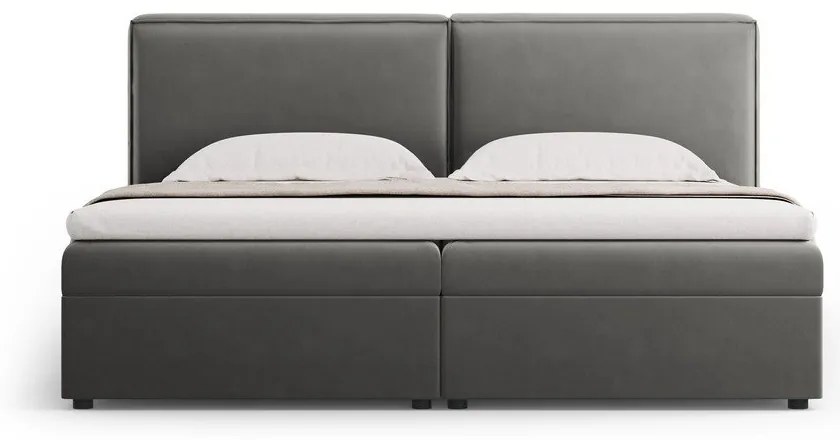 Szürke ágyneműtartós boxspring ágy 180x200 cm Arendal – Cosmopolitan Design