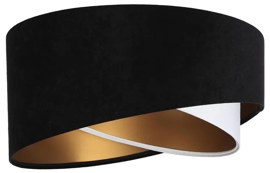 GALAXY univerzális E27 lámpabúra 45 cm fekete/fehér/arany