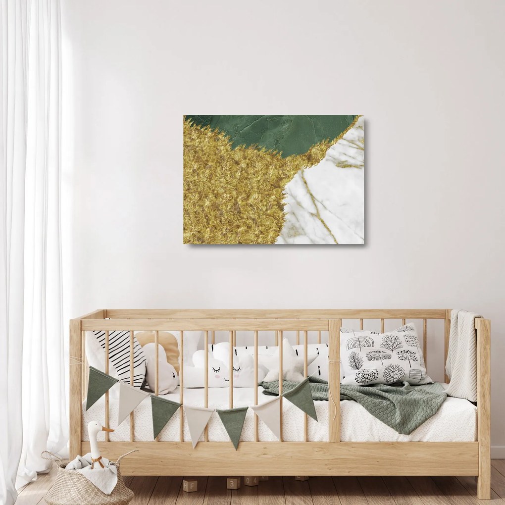Üveg kép - Zöld márvány N⁰2 (70x50 cm)