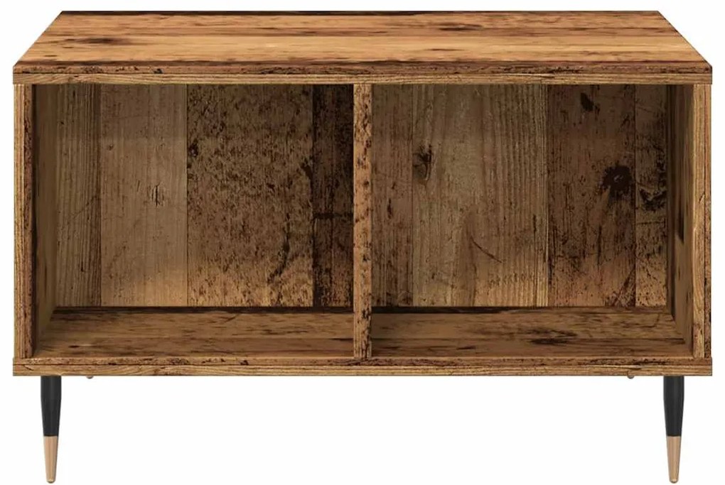Antik fa színű szerelt fa dohányzóasztal 60x50x36,5 cm