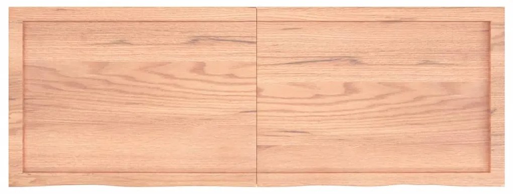 világosbarna kezelt tömör tölgyfa asztallap 140x50x(2-6) cm