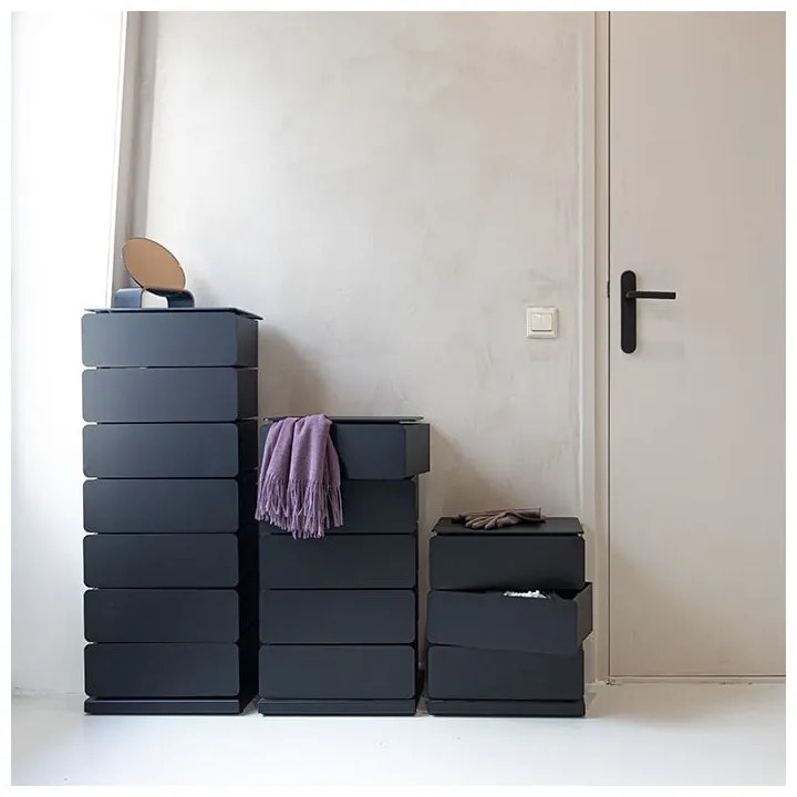 Fekete fém komód 37x72x26 cm Joey – Spinder Design