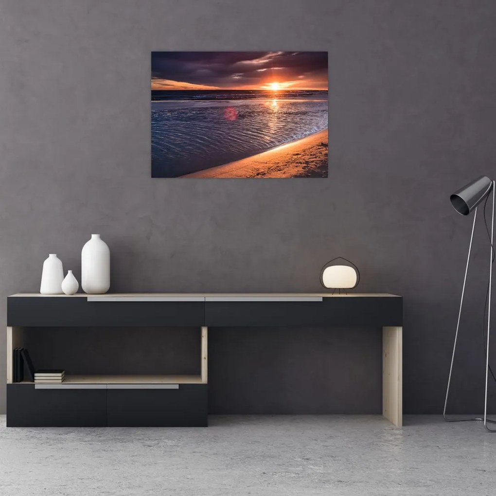 Napnyugta képe (üvegen) (70x50 cm)